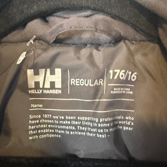 Helly Hansen Jacket Mens Large Black Pockets Full Zip Long Sleeve Winter Ski 176 - Picture 6 of 9